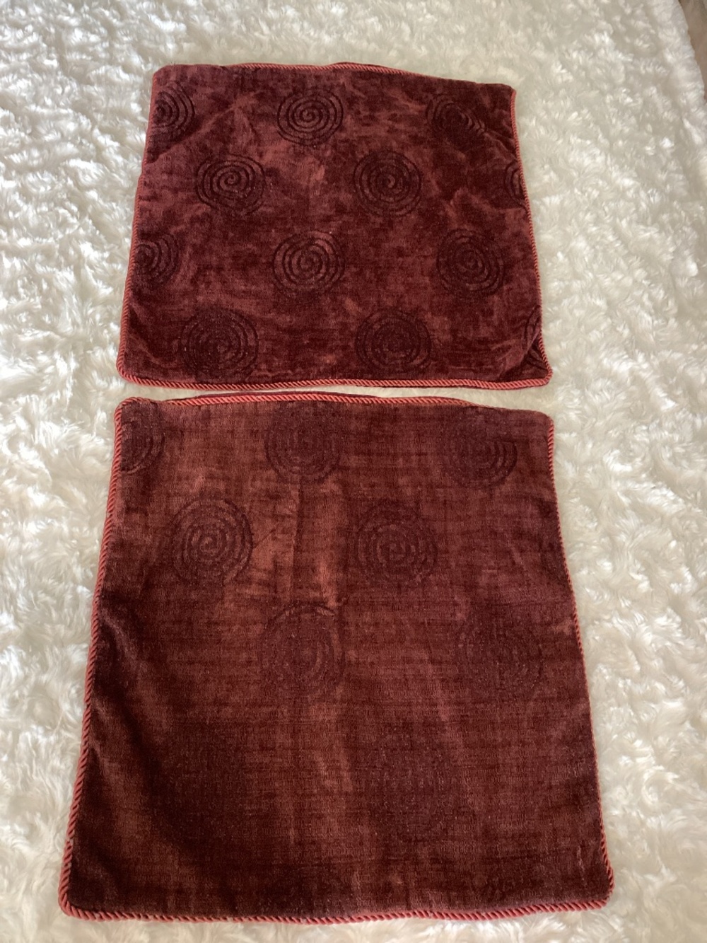 Burgundy Red Pillow Covers, for 16” pillows